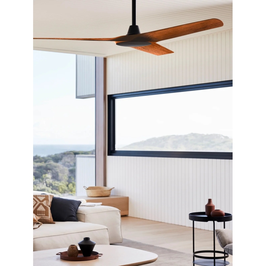 Lucci Air 21321749 - Stropný ventilátor ABYSS pr. 142 cm IP66 hnedá + diaľkové ovládanie