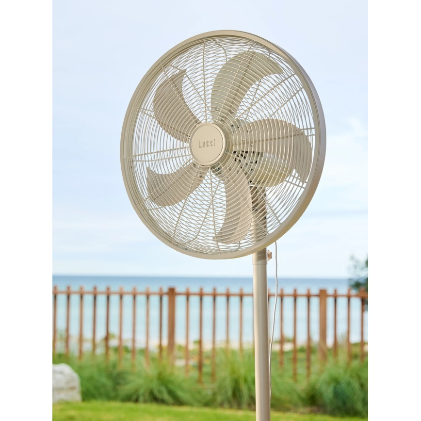 Lucci Air 21326449 - Stojanový ventilátor GLIDE 36W/230V, priemer 45 cm, biely