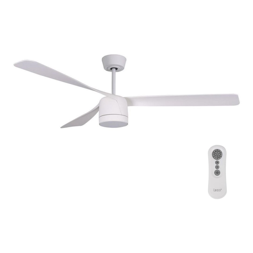 Lucci air 213280 - Stropný ventilátor PEREGRINE 1xGX53/12W/230V biela + diaľkové ovládanie