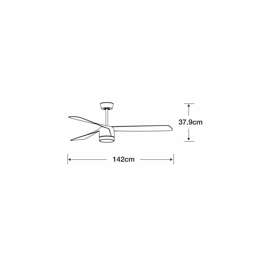 Lucci air 213281 - Stropný ventilátor PEREGRINE 1xGX53/12W/230V čierna + diaľkové ovládanie