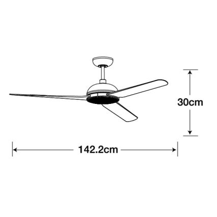 Lucci air 213300 - LED Stmievateľný stropný ventilátor UNIONE 1xGX53/12W/230V hnedá + diaľkové ovládanie
