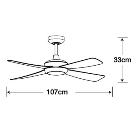 Lucci air 213303 - LED Stmievateľný stropný ventilátor SLIPSTREAM 1xGX53/12W/230V čierna + diaľkové ovládanie