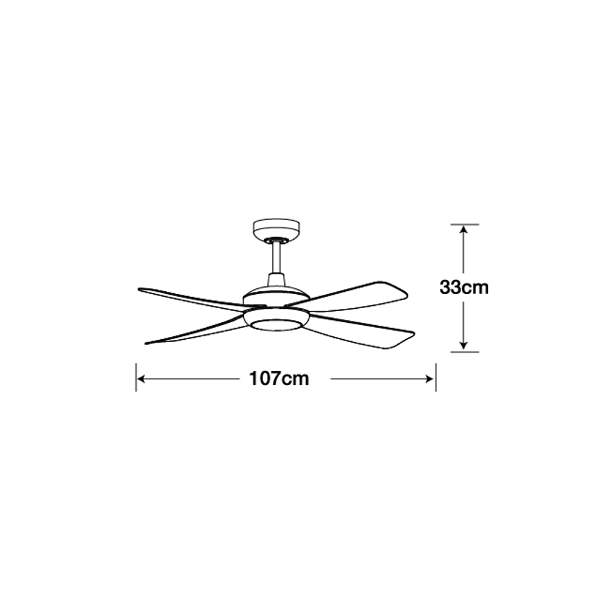 Lucci air 213303 - LED Stmievateľný stropný ventilátor SLIPSTREAM 1xGX53/12W/230V čierna + diaľkové ovládanie