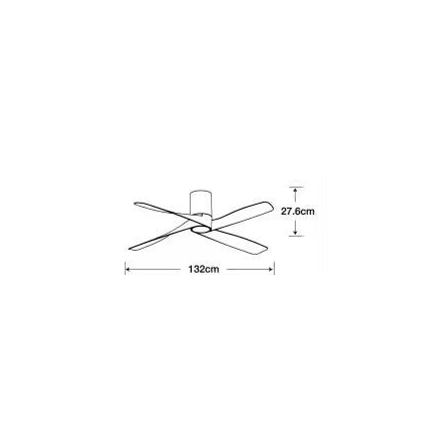 Lucci air 213350 - LED Stmievateľný stropný ventilátor RIVIERA 1xGX53/12W/230V biela + diaľkové ovládanie