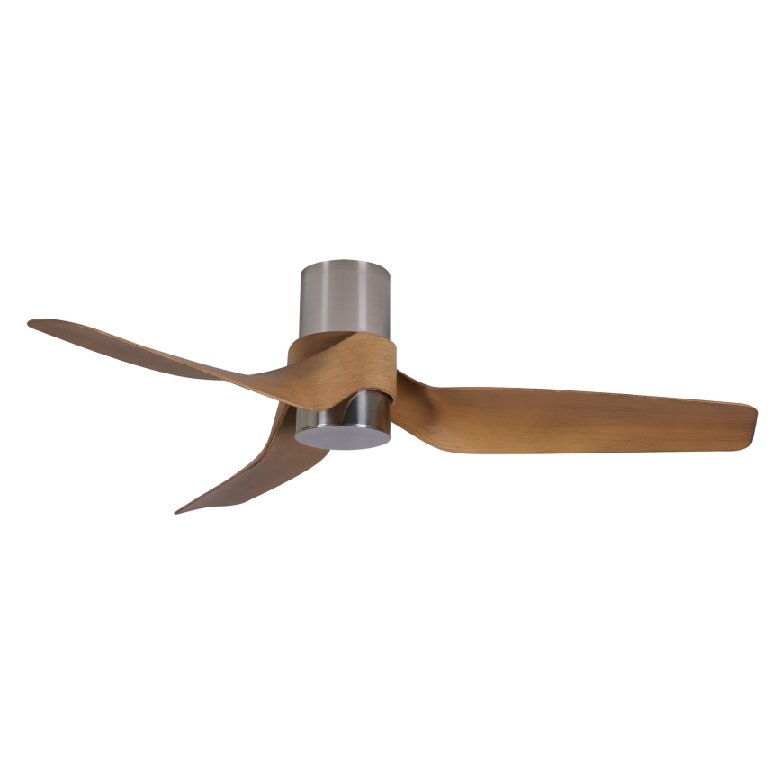 Lucci air 213355-LED Stmievateľný stropný ventilátor NAUTICA 1xGX53/12W/230V hnedá/lesklý chróm + diaľkové ovládanie