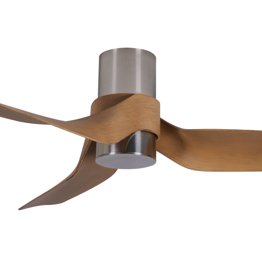 Lucci air 213355-LED Stmievateľný stropný ventilátor NAUTICA 1xGX53/12W/230V hnedá/lesklý chróm + diaľkové ovládanie