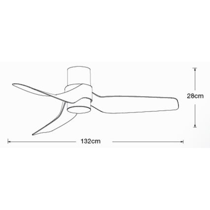 Lucci air 213355-LED Stmievateľný stropný ventilátor NAUTICA 1xGX53/12W/230V hnedá/lesklý chróm + diaľkové ovládanie