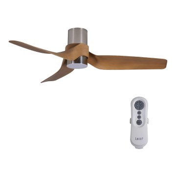 Lucci air 213355-LED Stmievateľný stropný ventilátor NAUTICA 1xGX53/12W/230V hnedá/lesklý chróm + diaľkové ovládanie