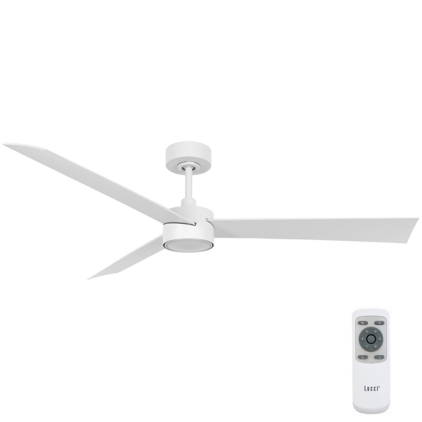 Lucci air 21610349- LED Stmievateľný stropný ventilátor CLIMATE 1xGX53/12W/230V biela + diaľkové ovládanie