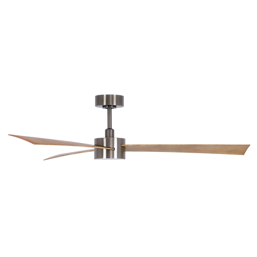 Lucci air 21610449 - LED Stmievateľný stropný ventilátor CLIMATE 1xGX53/12W/230V hnedá/lesklý chróm + diaľkové ovládanie