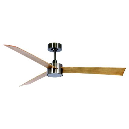 Lucci air 21610449 - LED Stmievateľný stropný ventilátor CLIMATE 1xGX53/12W/230V hnedá/lesklý chróm + diaľkové ovládanie