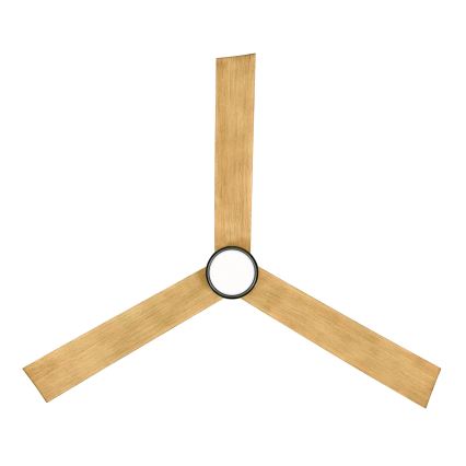 Lucci air 21610449 - LED Stmievateľný stropný ventilátor CLIMATE 1xGX53/12W/230V hnedá/lesklý chróm + diaľkové ovládanie