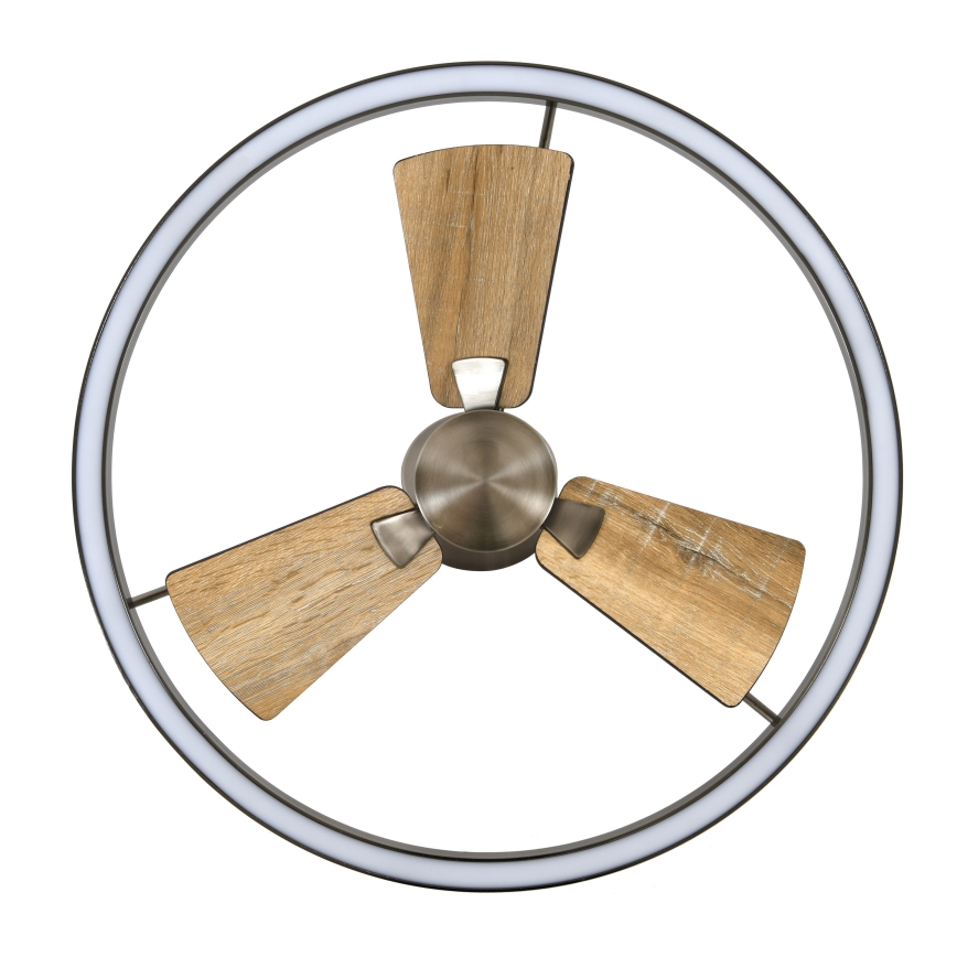 Lucci air 21611749 - LED Stmievateľný stropný ventilátor CESSNA LED/36W/230V 3000/4000/5000K matný chróm + diaľkové ovládanie