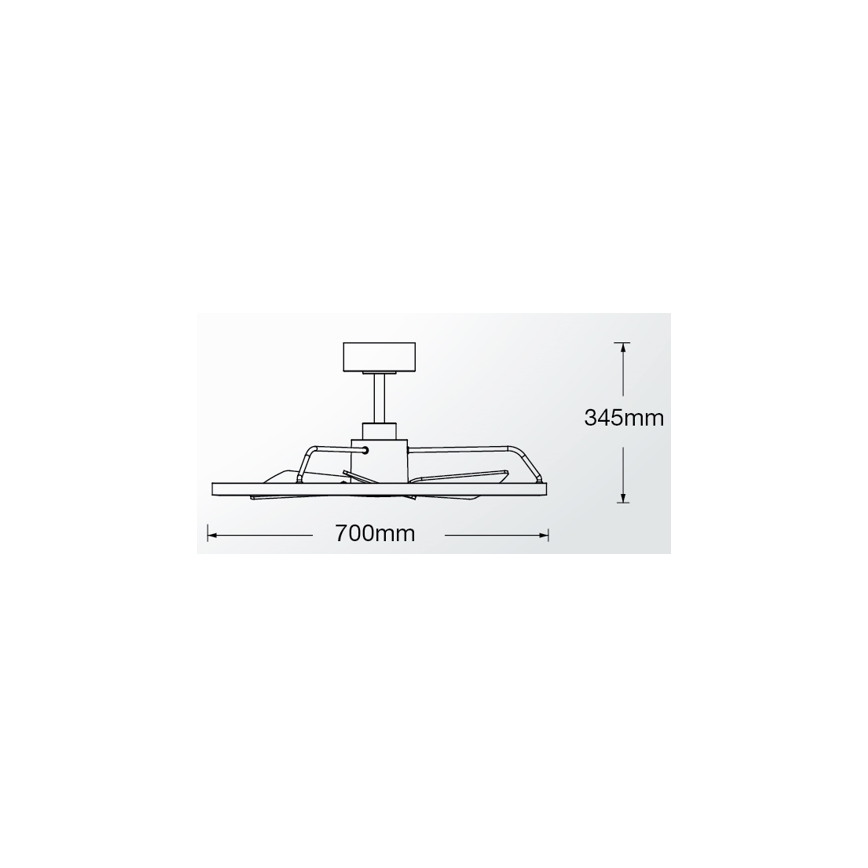 Lucci Air 21612286 - LED Stmievateľný stropný ventilátor CESSNA LED/36W/230V 3000/4000/5000K biela + diaľkové ovládanie