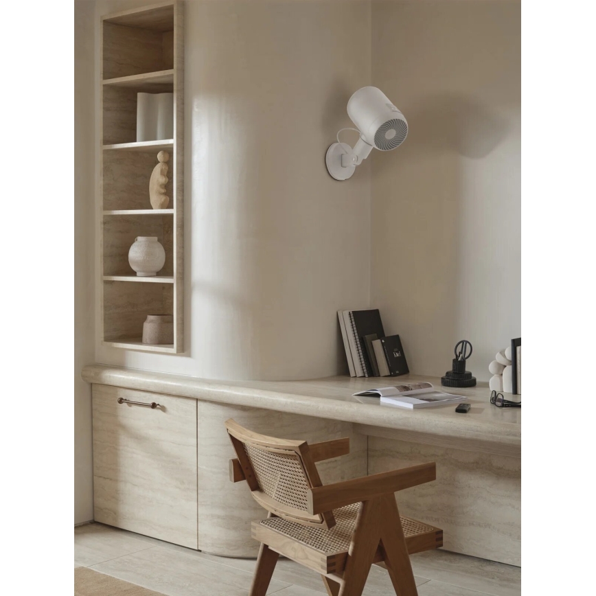 Lucci Air 21612549 - Nástenný ventilátor JET 32W/230V biela + diaľkové ovládanie