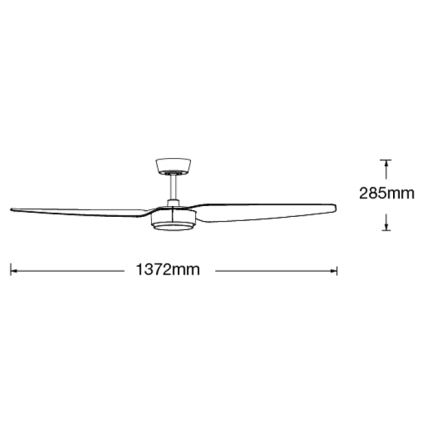 Lucci air 21615449 - Stropný ventilátor CONDOR čierna + diaľkové ovládanie