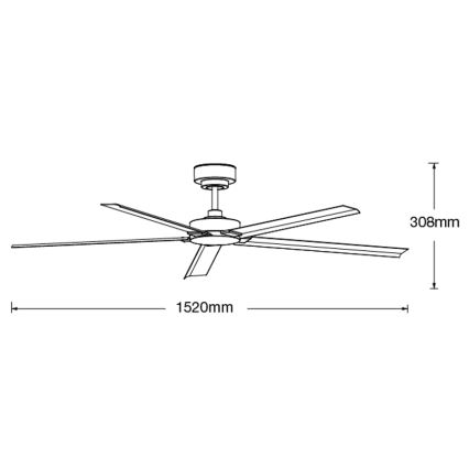 Lucci air 21616149 - Stropný ventilátor MONZA IP55 čierna + diaľkové ovládanie