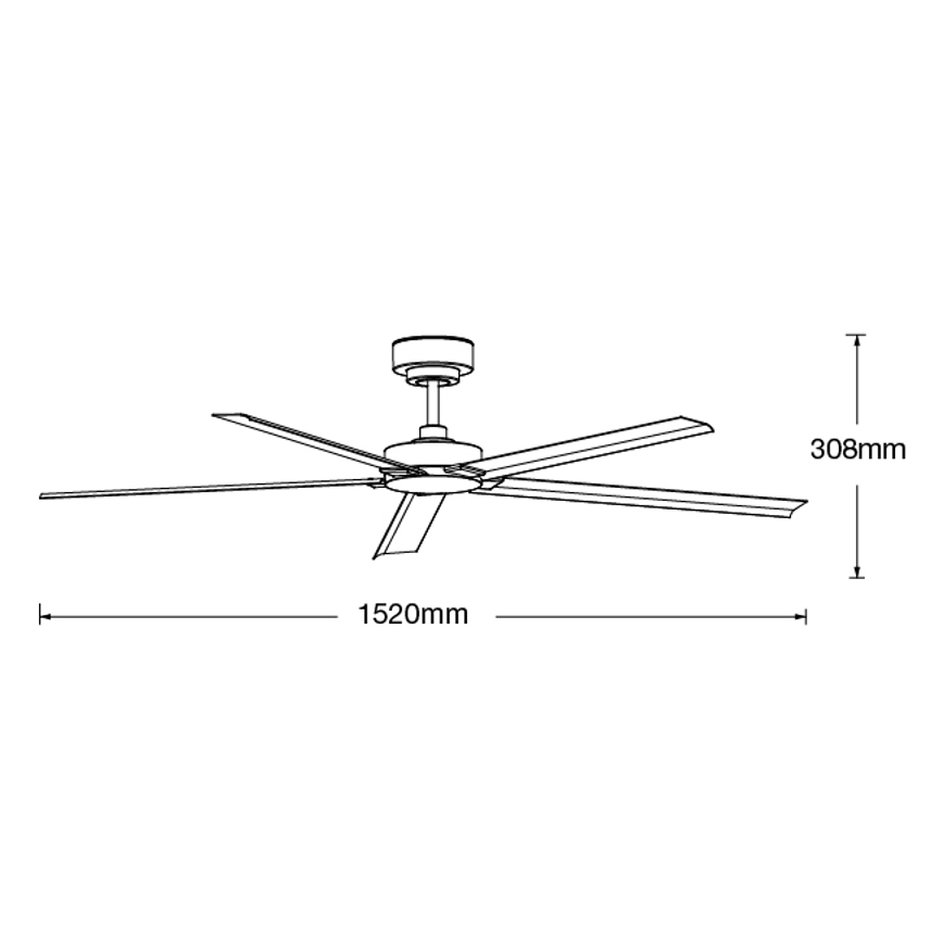 Lucci air 21616149 - Stropný ventilátor MONZA IP55 čierna + diaľkové ovládanie