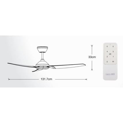 Lucci air 21616349 - Stropný ventilátor POLIS IP55 čierna + diaľkové ovládanie