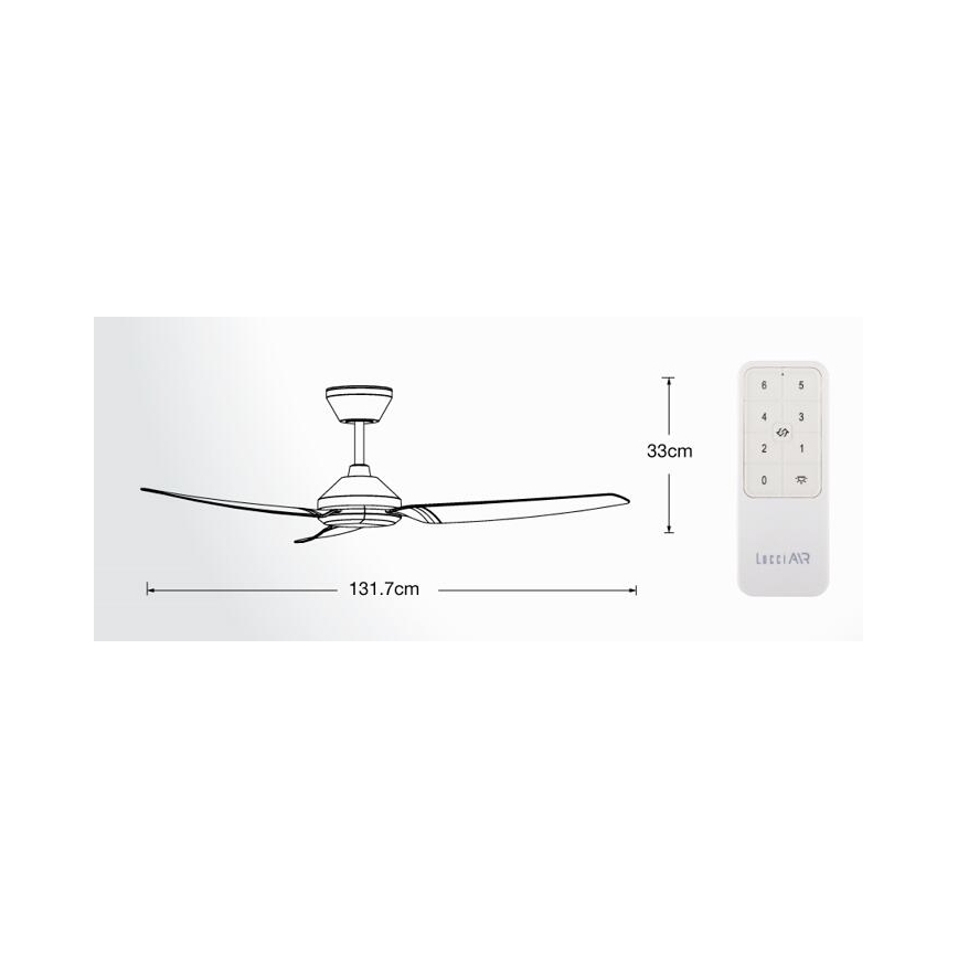 Lucci air 21616349 - Stropný ventilátor POLIS IP55 čierna + diaľkové ovládanie