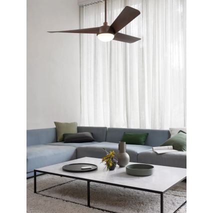 Lucci Air 21617249 - LED stmievateľný stropný ventilátor OSPREY 1xGX53/12W/230V priemer 132 cm bronz + diaľkové ovládanie