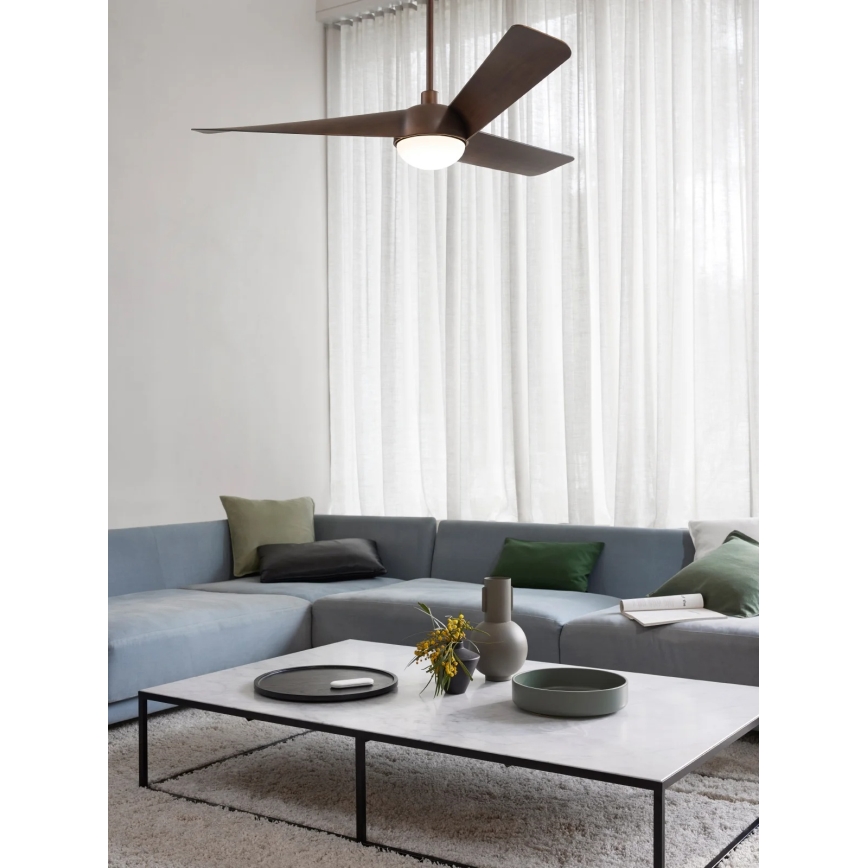 Lucci Air 21617249 - LED stmievateľný stropný ventilátor OSPREY 1xGX53/12W/230V priemer 132 cm bronz + diaľkové ovládanie