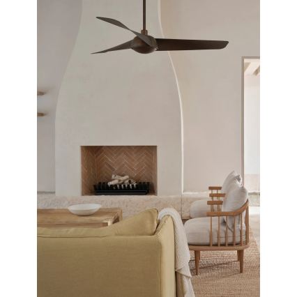 Lucci Air 21617249 - LED stmievateľný stropný ventilátor OSPREY 1xGX53/12W/230V priemer 132 cm bronz + diaľkové ovládanie