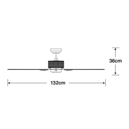 Lucci air 510297 - Stropný ventilátor FIJIAN biela