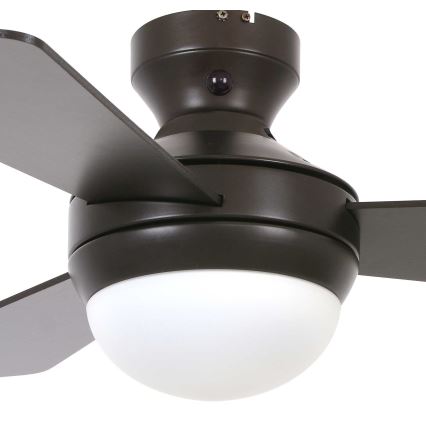 Lucci Air 512311 - Stropný ventilátor AIRLIE HUGGER 2xE27/15W/230V drevo/hnedá + diaľkové ovládanie