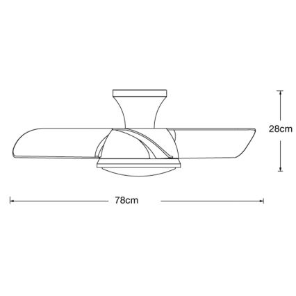 Lucci air 513071 - LED Stmievateľný stropný ventilátor SYROS LED/18W/230V 3000/4000/6000K biela + diaľkové ovládanie