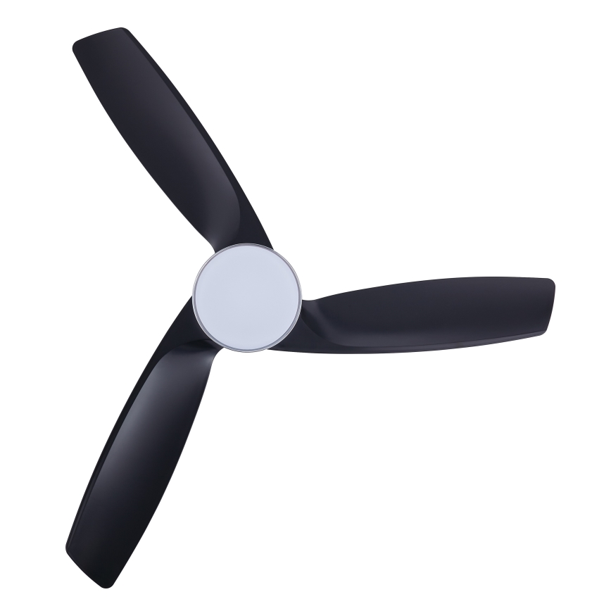 Lucci air 513072 - LED stmievateľný stropný ventilátor BRONX LED/18W/230V 3000/4000/6000K čierna/lesklý chróm priemer 132 cm + diaľkové ovládanie