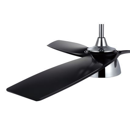 Lucci air 513072 - LED stmievateľný stropný ventilátor BRONX LED/18W/230V 3000/4000/6000K čierna/lesklý chróm priemer 132 cm + diaľkové ovládanie
