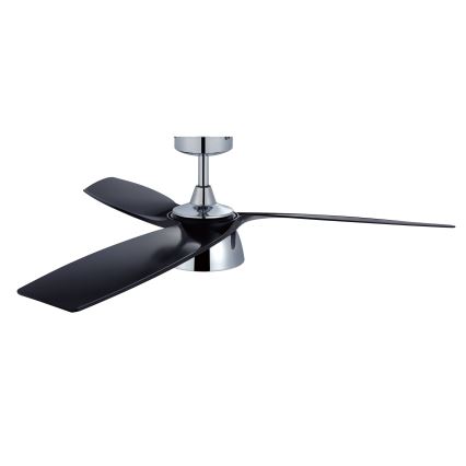 Lucci air 513072 - LED stmievateľný stropný ventilátor BRONX LED/18W/230V 3000/4000/6000K čierna/lesklý chróm priemer 132 cm + diaľkové ovládanie