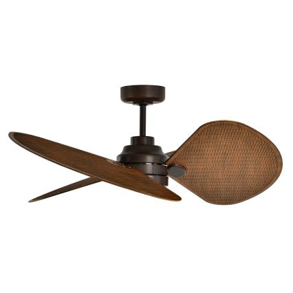Lucci Air 51325649 - LED stmievateľný stropný ventilátor SABLE 1xGX53/12W/230V 3000/4000/5000K priemer 91,5 cm hnedá + diaľkové ovládanie