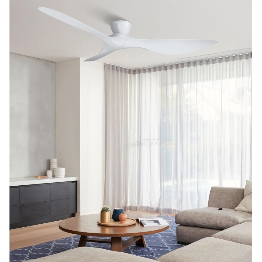 Lucci Air 514030 - Stropný ventilátor KOTARA pr. 137 cm biely + diaľkové ovládanie