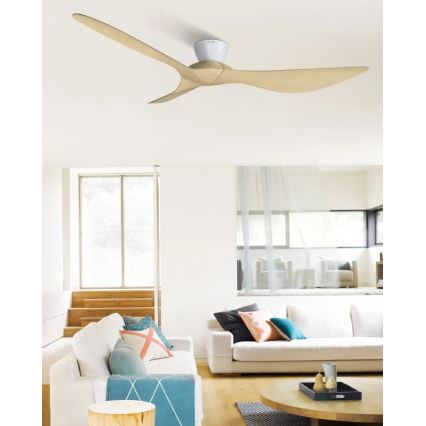 Lucci Air 514031 - Stropný ventilátor KOTARA, priemer 137 cm, béžová/biela + diaľkové ovládanie