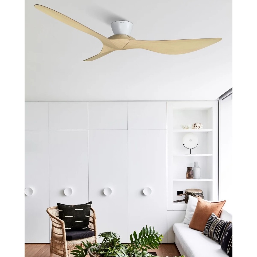 Lucci Air 514031 - Stropný ventilátor KOTARA, priemer 137 cm, béžová/biela + diaľkové ovládanie