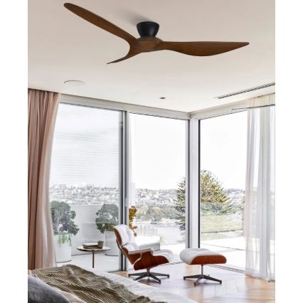 Lucci Air 514032 - Stropný ventilátor KOTARA pr. 137 cm hnedá/čierna + diaľkové ovládanie