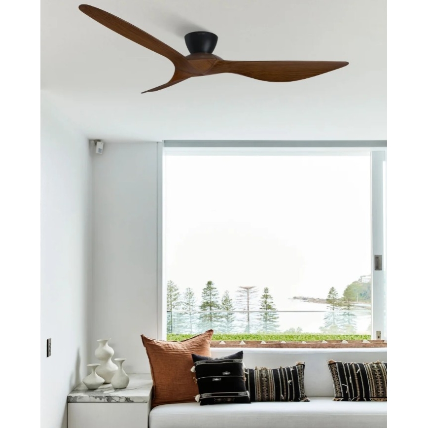 Lucci Air 514032 - Stropný ventilátor KOTARA pr. 137 cm hnedá/čierna + diaľkové ovládanie