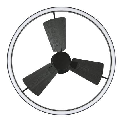 Lucci Air 516124 - LED Stmievateľný stropný ventilátor CESSNA LED/36W/230V 3000/4000/5000K čierna + diaľkové ovládanie