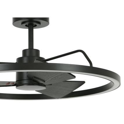 Lucci Air 516124 - LED Stmievateľný stropný ventilátor CESSNA LED/36W/230V 3000/4000/5000K čierna + diaľkové ovládanie