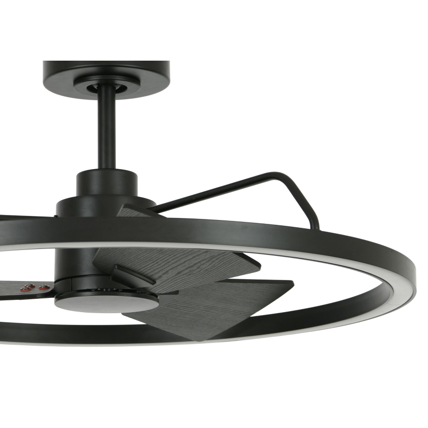 Lucci Air 516124 - LED Stmievateľný stropný ventilátor CESSNA LED/36W/230V 3000/4000/5000K čierna + diaľkové ovládanie