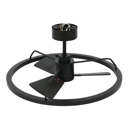 Lucci Air 516124 - LED Stmievateľný stropný ventilátor CESSNA LED/36W/230V 3000/4000/5000K čierna + diaľkové ovládanie