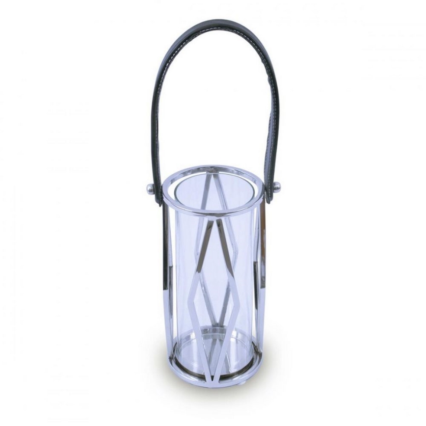 Lucerna FRAGIL 26 cm lesklý chróm/čierna