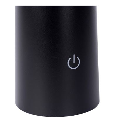 Lucide 02807/04/30 - LED Stmievateľná dotyková vonkajšia lampa JIVE LED/3W/3,7V USB 3000/4750/6500K IP44 1200 mAh čierna