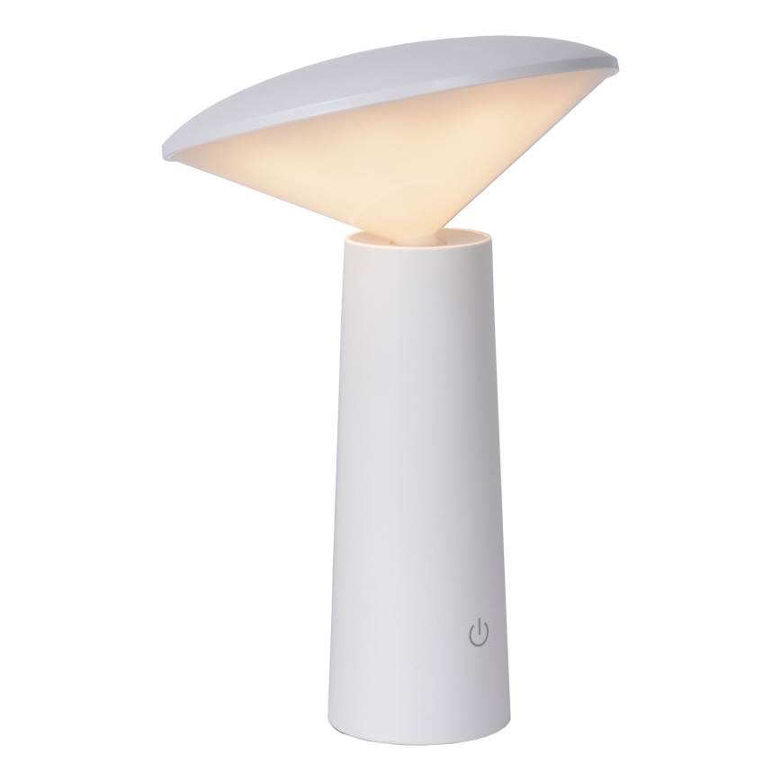 Lucide 02807/04/31 - LED Stmievateľná dotyková vonkajšia lampa JIVE LED/3W/3,7V USB 3000/4750/6500K IP44 1200 mAh biela