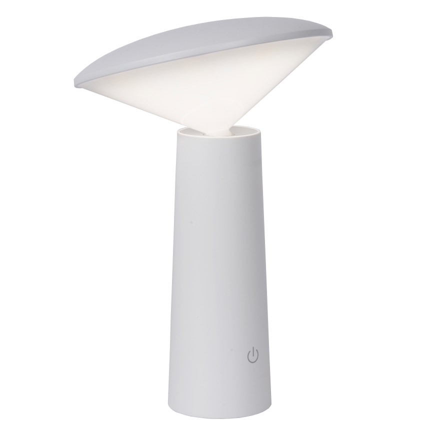 Lucide 02807/04/31 - LED Stmievateľná dotyková vonkajšia lampa JIVE LED/3W/3,7V USB 3000/4750/6500K IP44 1200 mAh biela