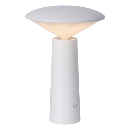 Lucide 02807/04/31 - LED Stmievateľná dotyková vonkajšia lampa JIVE LED/3W/3,7V USB 3000/4750/6500K IP44 1200 mAh biela
