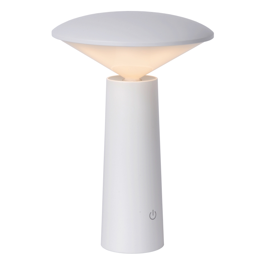 Lucide 02807/04/31 - LED Stmievateľná dotyková vonkajšia lampa JIVE LED/3W/3,7V USB 3000/4750/6500K IP44 1200 mAh biela