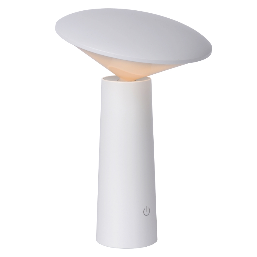 Lucide 02807/04/31 - LED Stmievateľná dotyková vonkajšia lampa JIVE LED/3W/3,7V USB 3000/4750/6500K IP44 1200 mAh biela